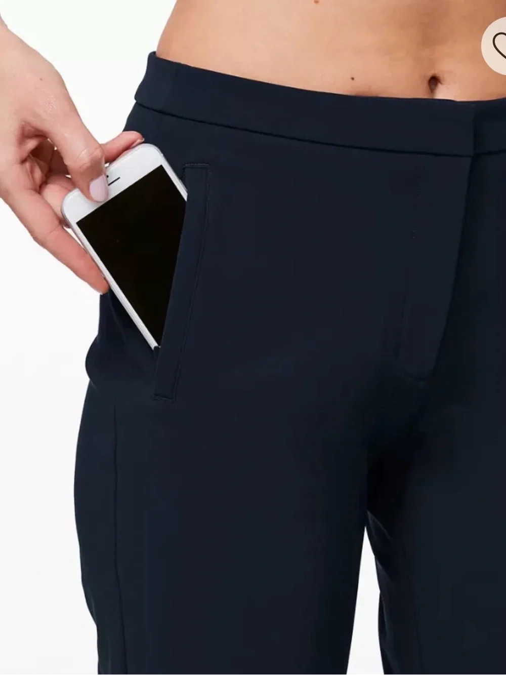 Lululemon On The Move Pant Black Size 8 Travel Friendly Zip Pockets Stretch EUC - Picture 3 of 15